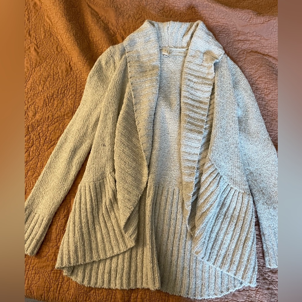 White cardigan